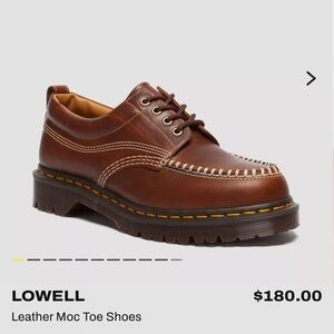 Dr Marten Lowell Leather Moc Toe Shoes - NWOT